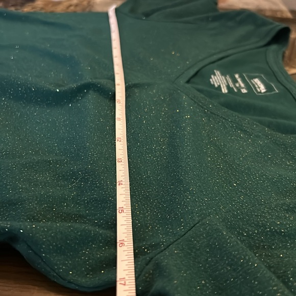 SONOMA GOOD FOR LIFE | V NECK SPARKLE TEE | Green| Size XS - Picture 6 of 8